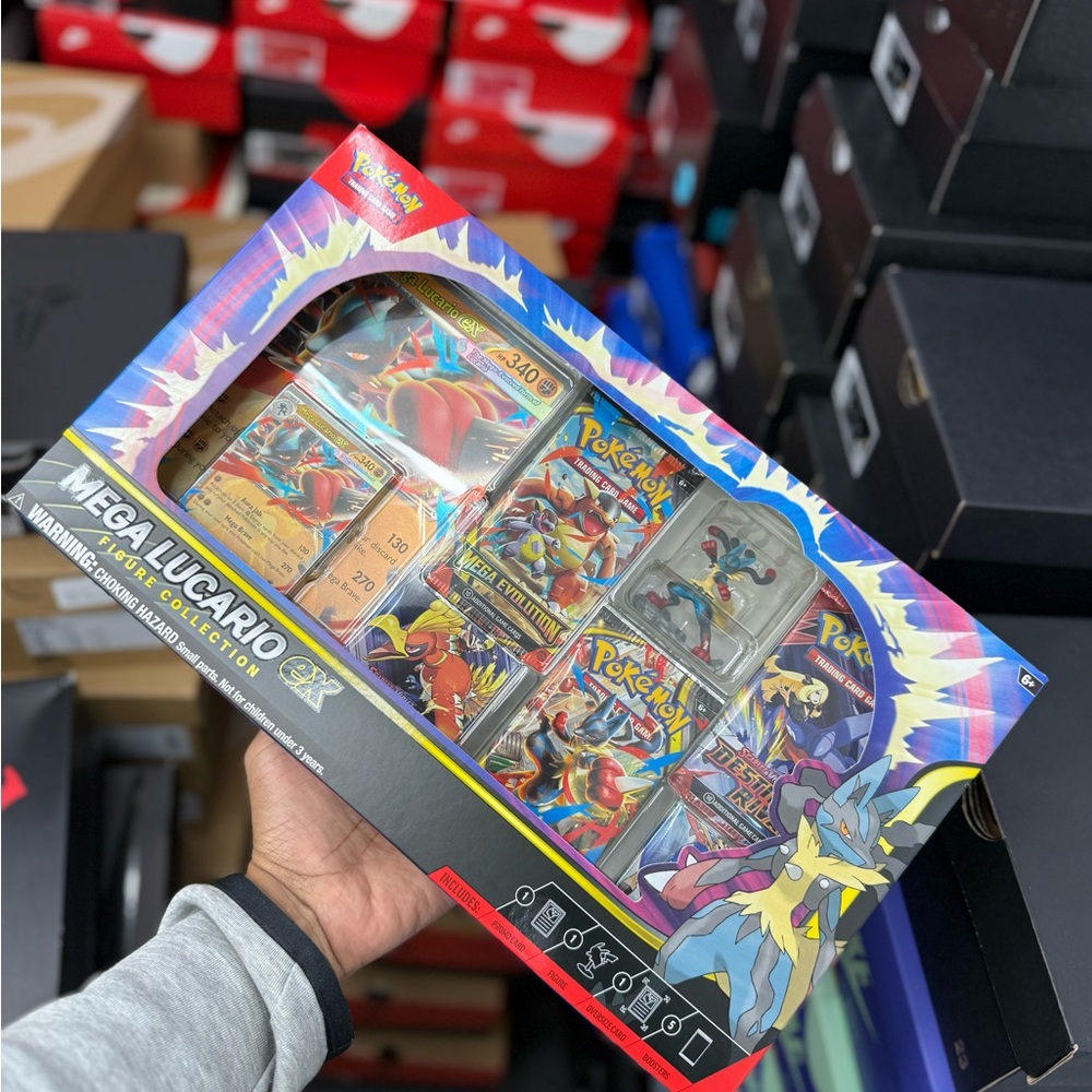 Pokemon Mega Lucario GX Collector Box - Blue, Yellow, Red